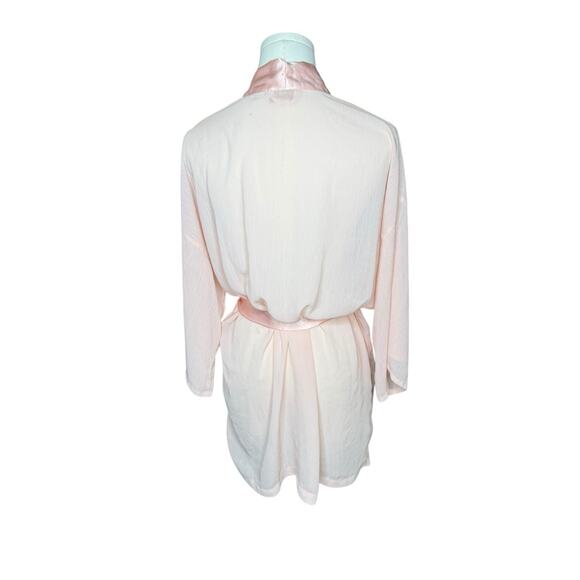 Vintage Victoria’s Secret Gold Label Blush Pink Satin trim Robe coquette bride - Picture 3 of 6